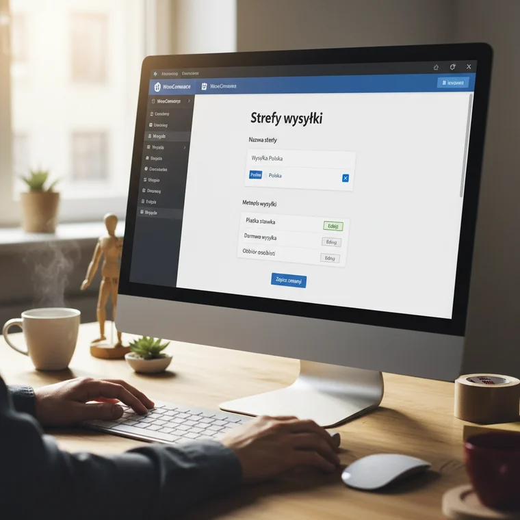 Konfiguracja stref wysyłki WooCommerce z widoczną strefą Polska i brakiem metod dla reszty świata, blokującą zagraniczne zamówienia