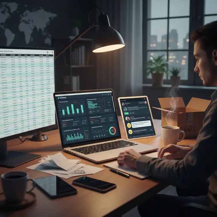 Dashboard z opiniami klientów i statystykami dostaw pokazujący, kiedy na podstawie danych z 3 miesięcy warto zmienić firmę kurierską WooCommerce