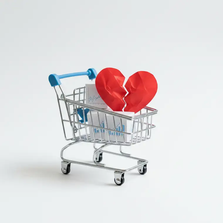 Dashboard analityki sklepu WooCommerce po zmianie szablonu z rosnącą liczbą porzuconych koszyków i spadkiem konwersji w procesie zakupowym