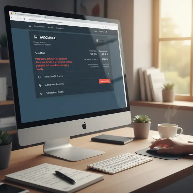 Widok edycji pliku functions.php w motywie potomnym WordPress z dodanym kodem ograniczającym płatność za pobraniem do 500 zł