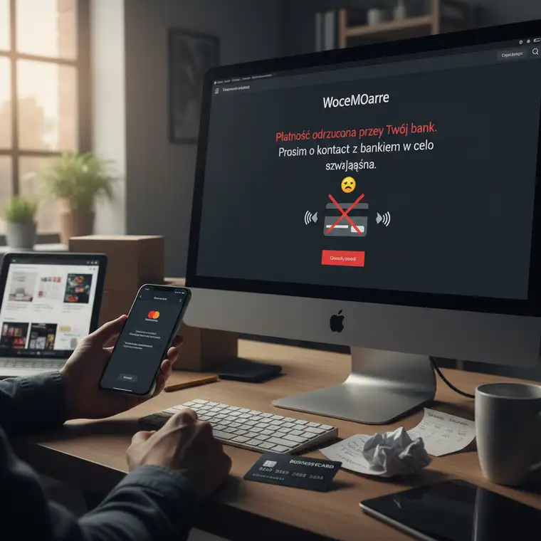 Schemat konfiguracji płatności Stripe w WooCommerce, z zaznaczonymi opcjami 3D Secure, AVS i alternatywnymi metodami płatności dla kart firmowych