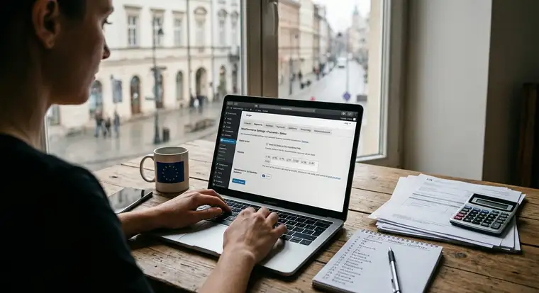 Konfiguracja geolokalizacji i krajów UE w ustawieniach WooCommerce dla poprawnego działania Stripe i VAT OSS